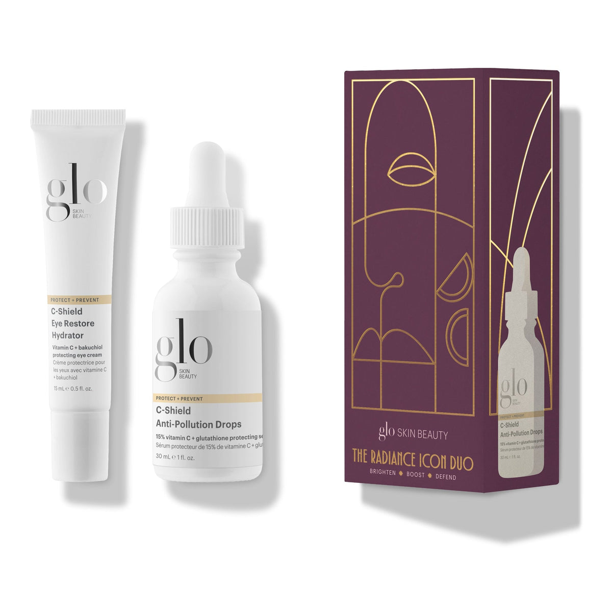 The Radiance Icon Duo with its gift packaging